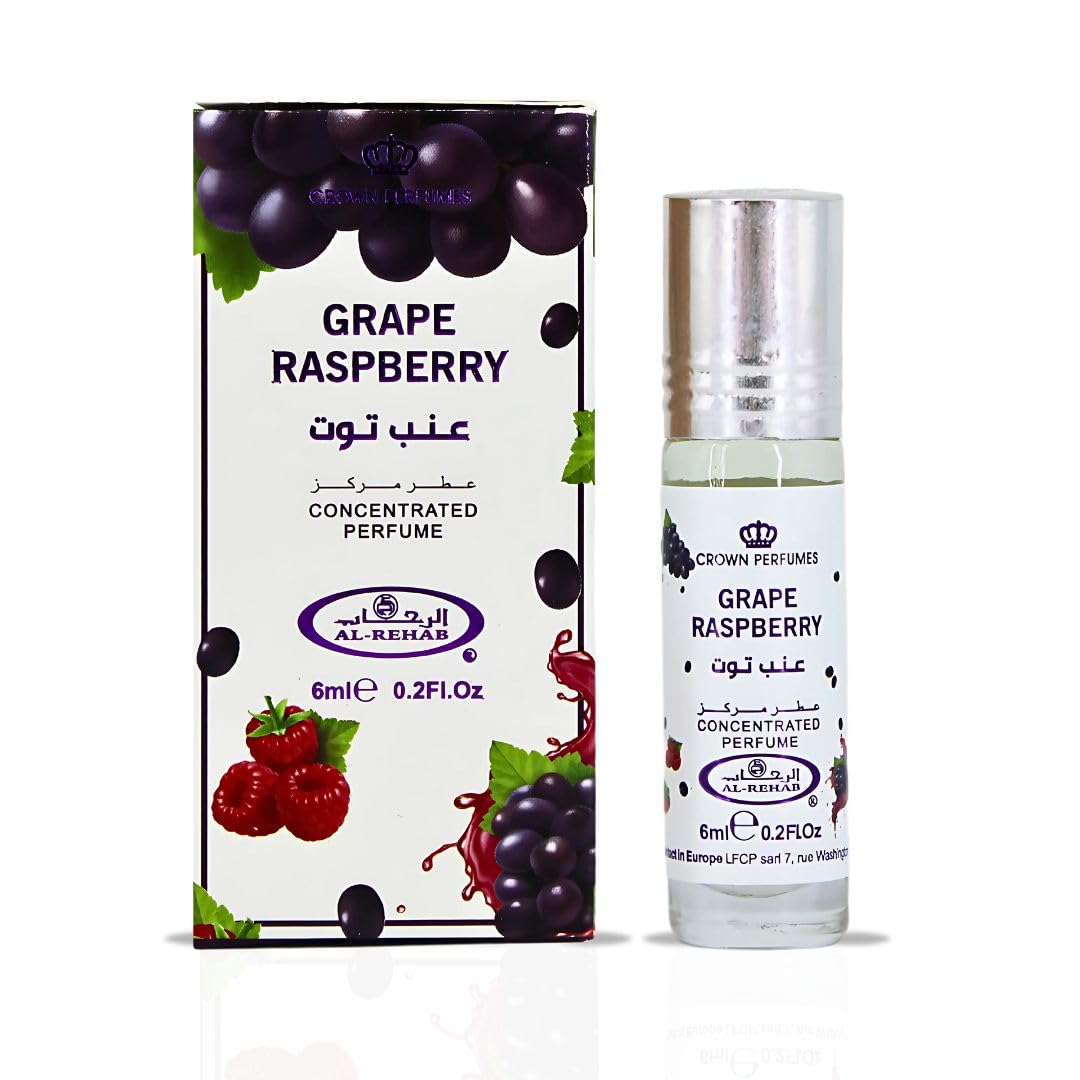 Grape and Raspberry Perfume Oil, 6 ml Roll-On - Fruity Floral