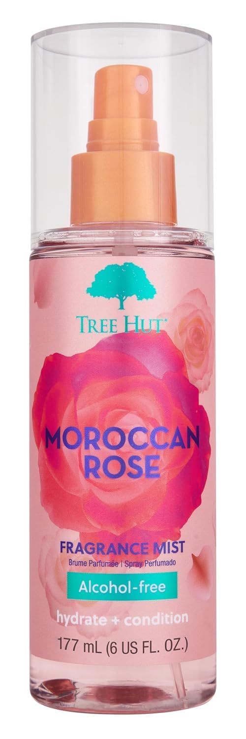 Hair and Body Mist, Moroccan Rose, 6 fl oz - Alcohol-Free Hydrating Spray